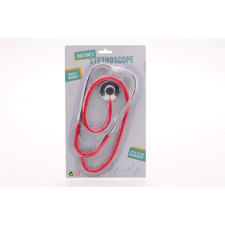 Johntoy Metall-Stethoskop 29 cm rot