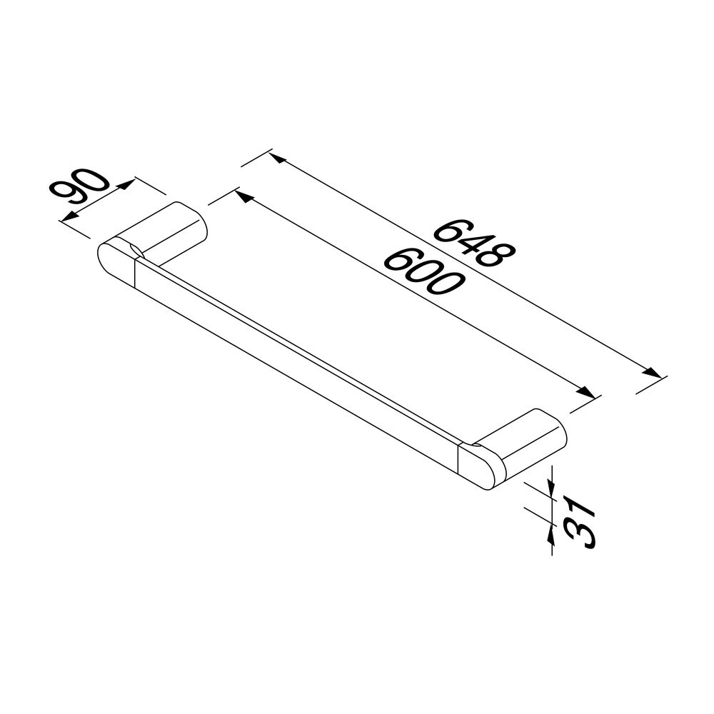 Geesa Wynk handdoekrek 64,8cm chroom