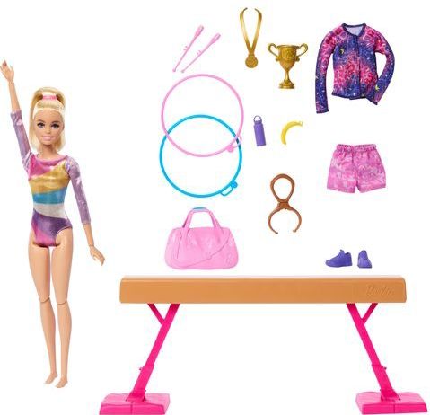 Barbie - Turnen - Speelset - Met Modepop - Meer dan 10 Accessoires