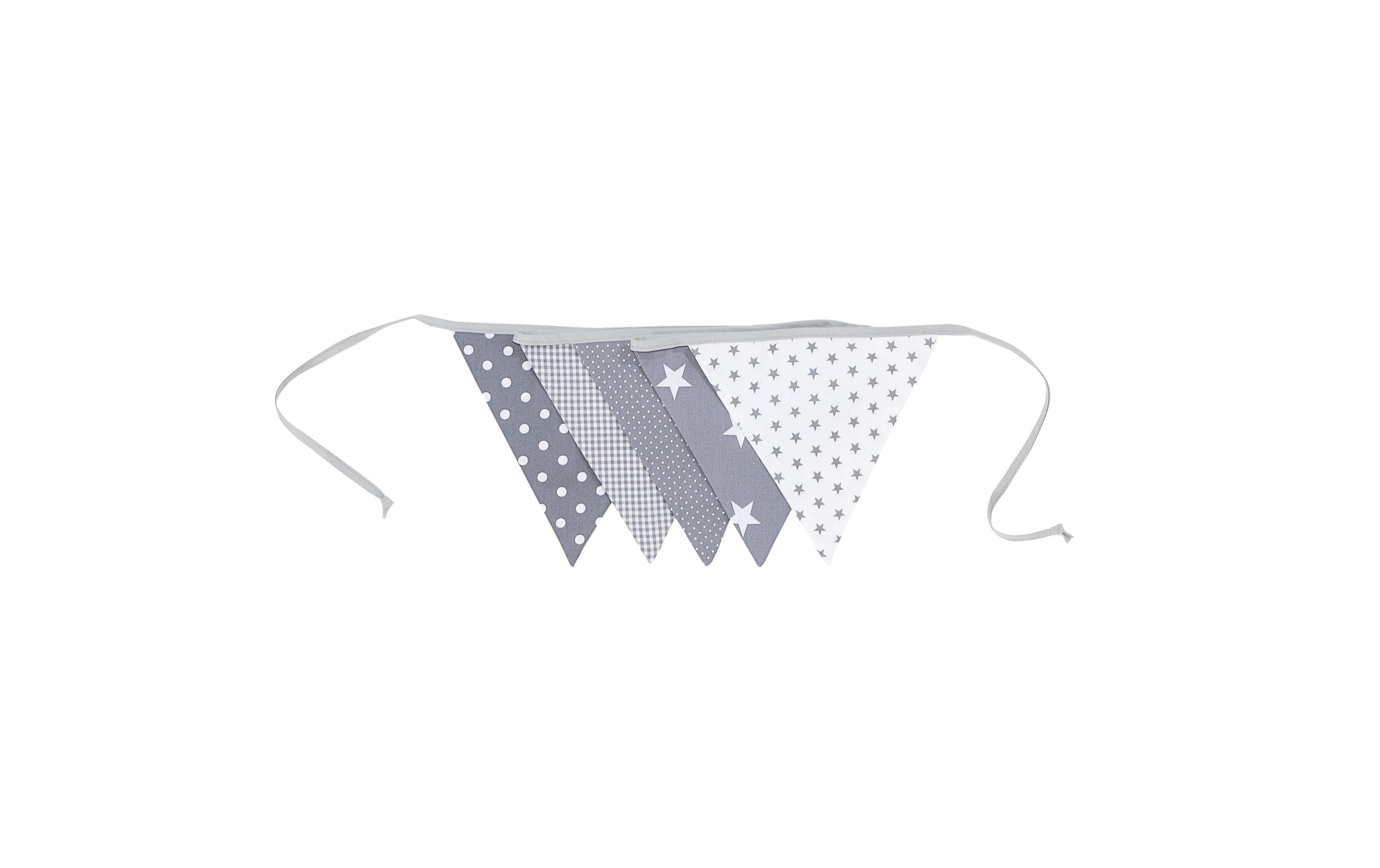 ULLENBOOM ® Girlande »Sterne Grau/Weiss 190 cm«