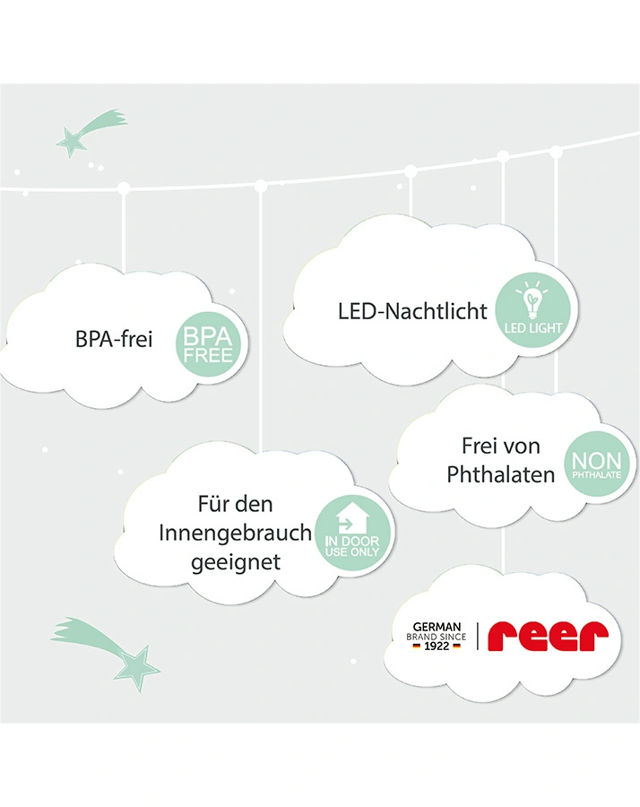 Nachtlicht LUMILU - ROCKET (7x7,6x12) in grau