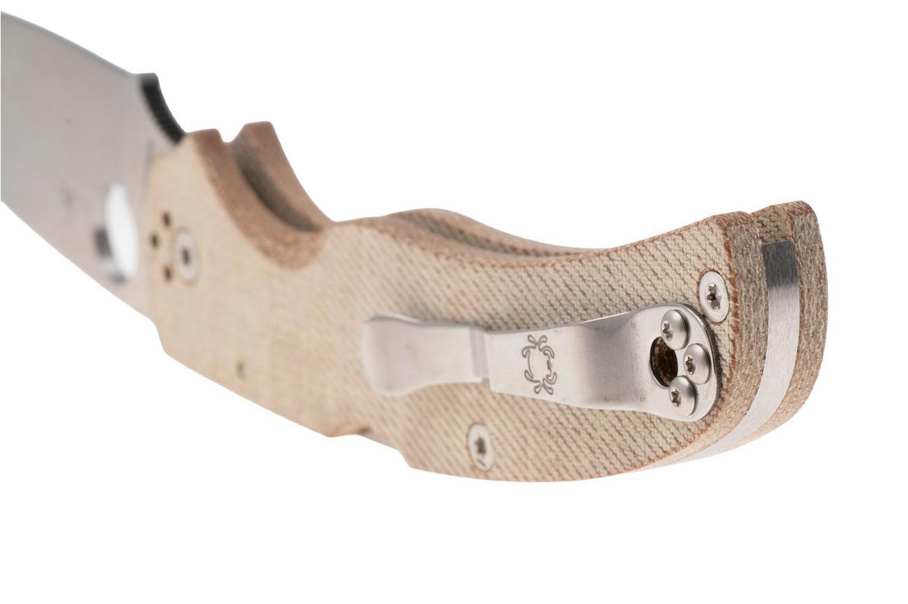 Spyderco Native Chief CPM Cru-Wear C244MPCW Brown Canvas Micarta zakmes
