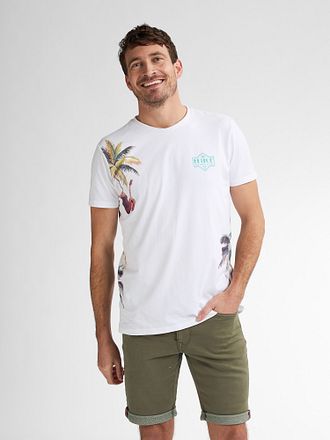 Petrol T-Shirt Islandcrest Print Wit M-1050-TSR673-0000 kopen