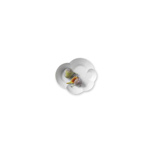 Royal Copenhagen Hvid Elements Desserttallerken, Ø19 cm