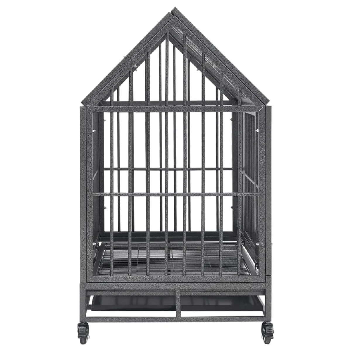 vidaXL Cage chien avec roues et toit - 92x62x106 cm