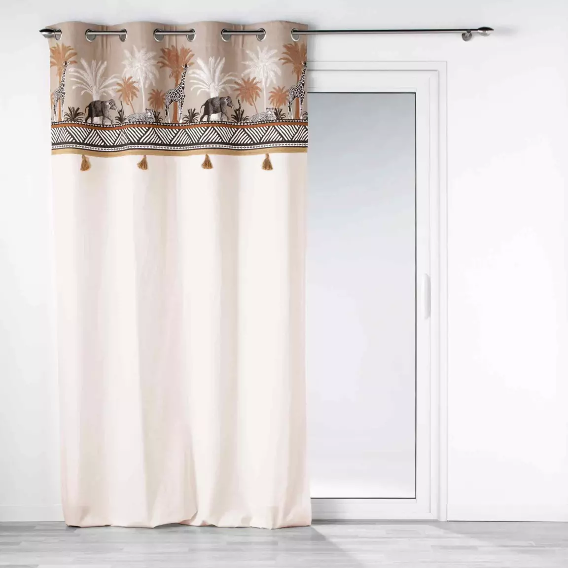 Rideau coton (140 x 240 cm) Kenya lodge Taupe
