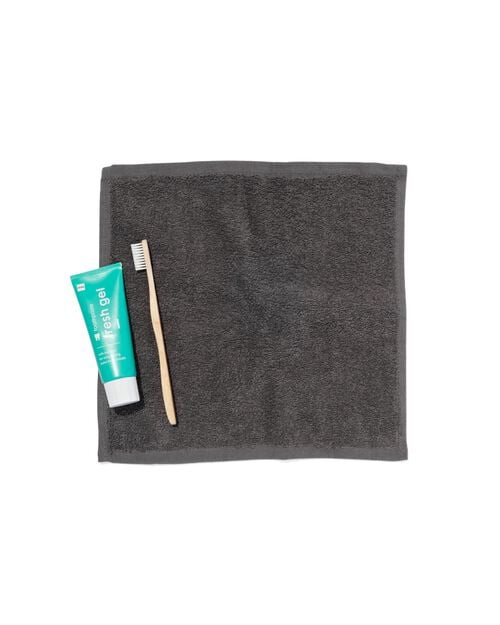 4 serviettes pour le visage 30x30 grises - qualité épaisse