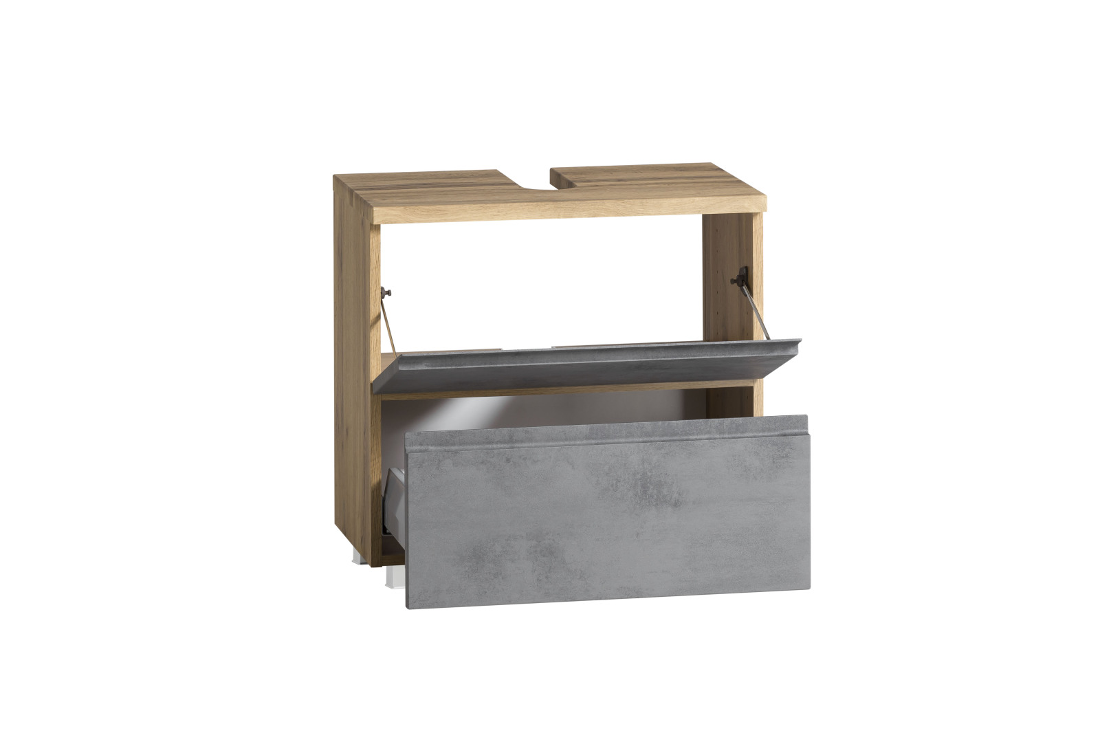 Unterbeckenschrank - Wotaneiche - Oxid Beton - 60 cm