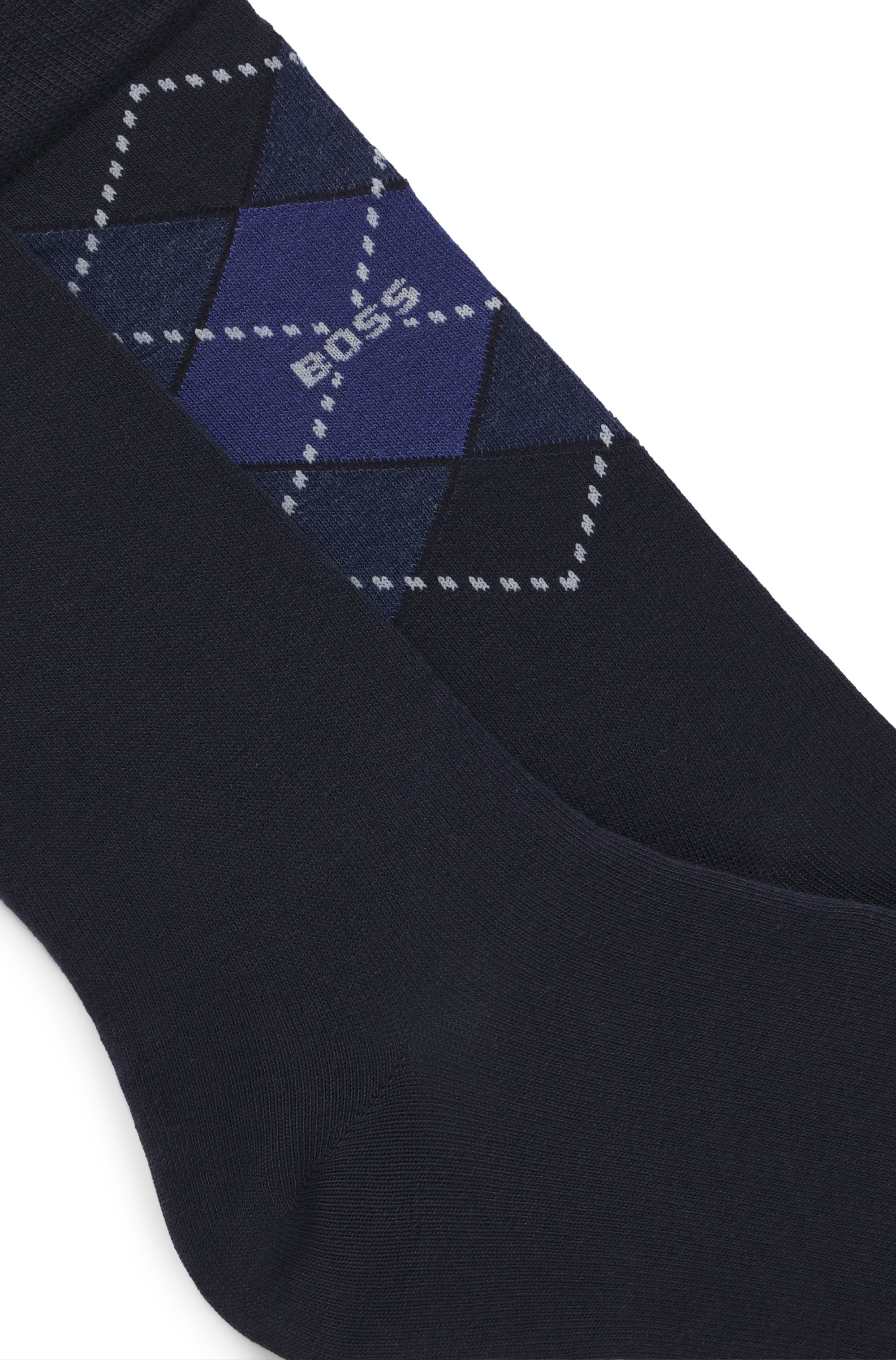 BOSS Socken »2P RS Argyle CC« Packung, 2er Pack, 2 Stk. tlg. mit BOSS Schriftzug