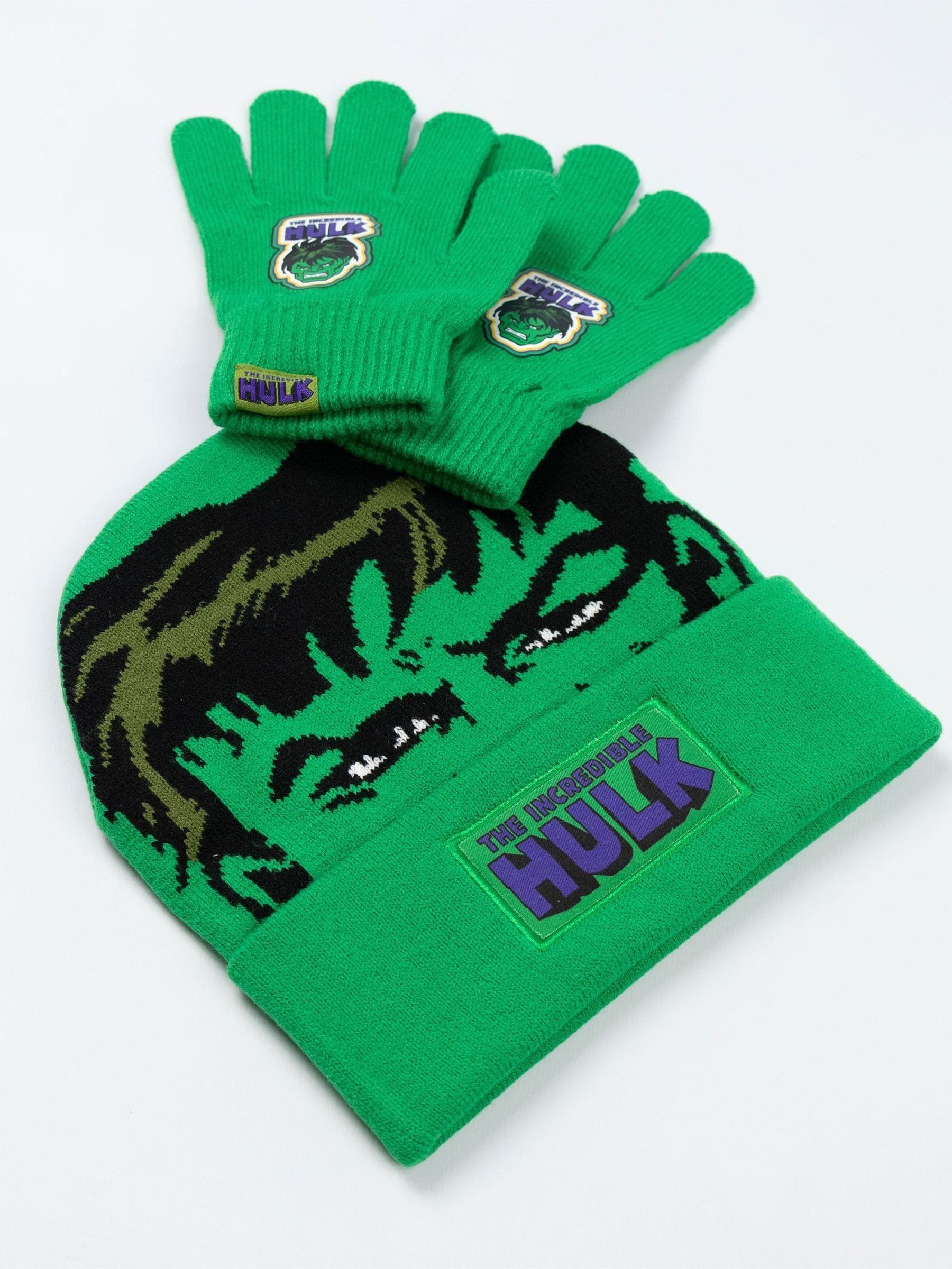 Vanilla Underground Marvel Hulk Beanie and Gloves Set