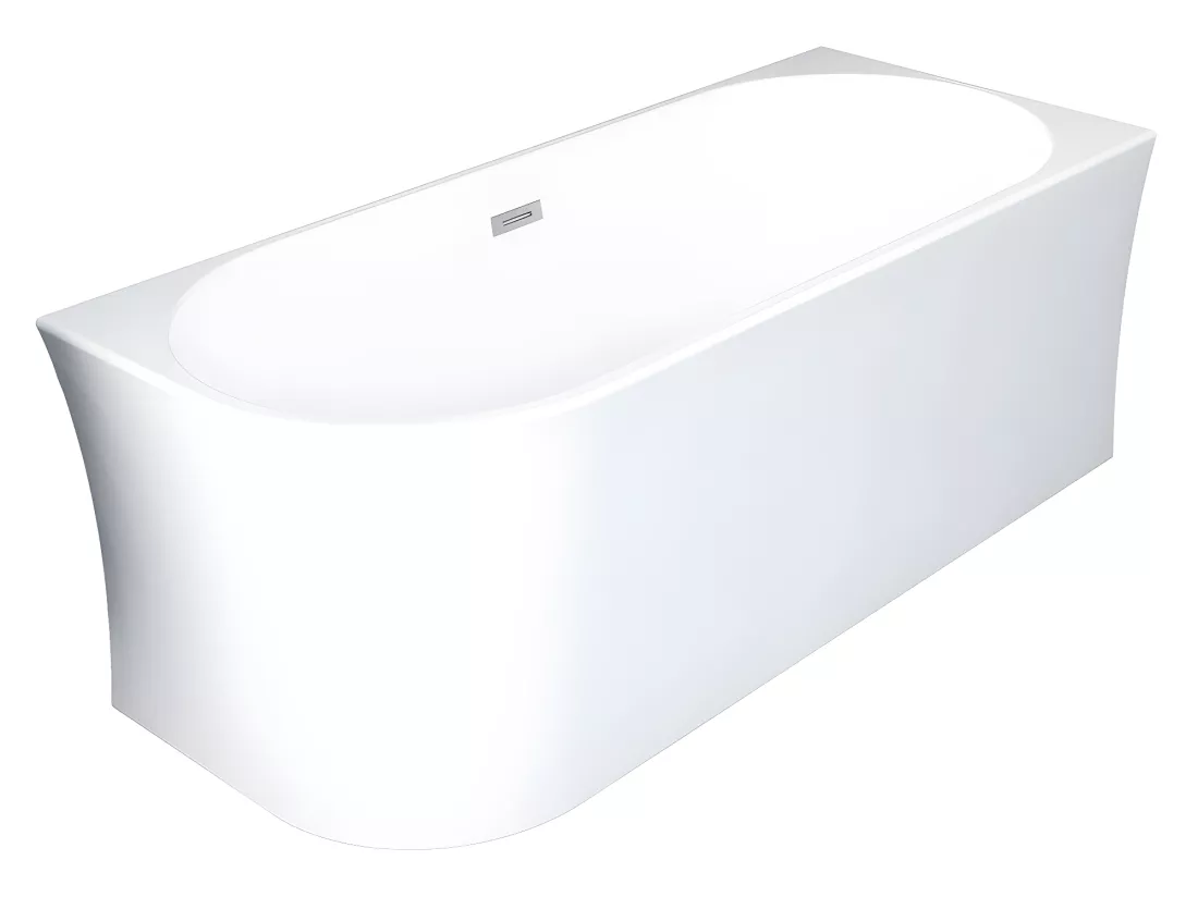 Baignoire d'angle - 201 L - 150 x 75 x 59 cm - Blanche - Acrylique - Angle droit - PONTICOLA