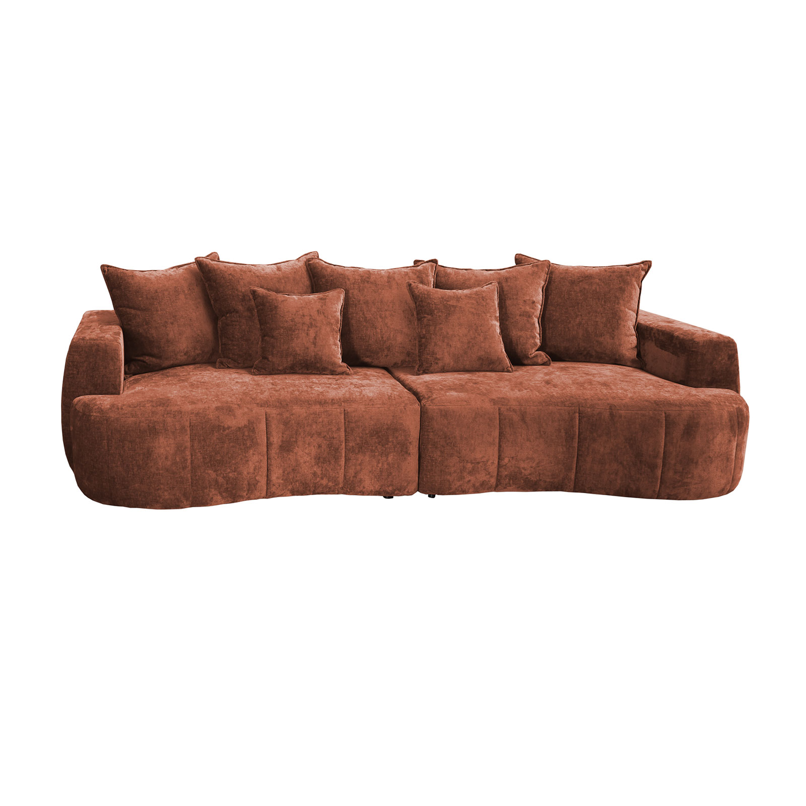 Big Sofa - rost - Boxspringfederung - 292 cm