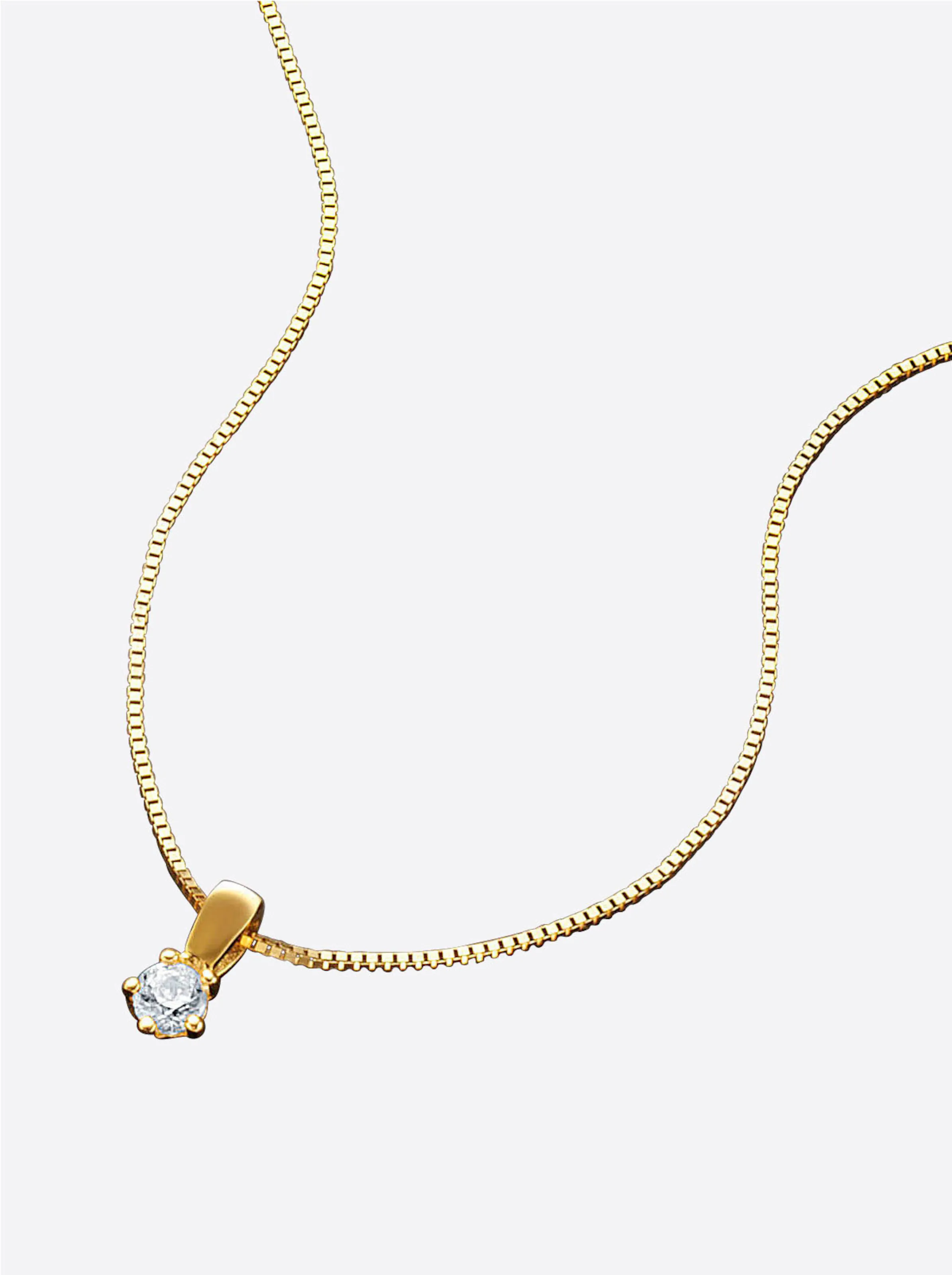 Anhänger mit Kette in Gelbgold 585