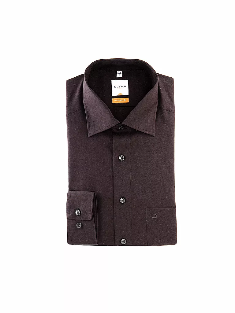 OLYMP Hemd Modern Fit schwarz