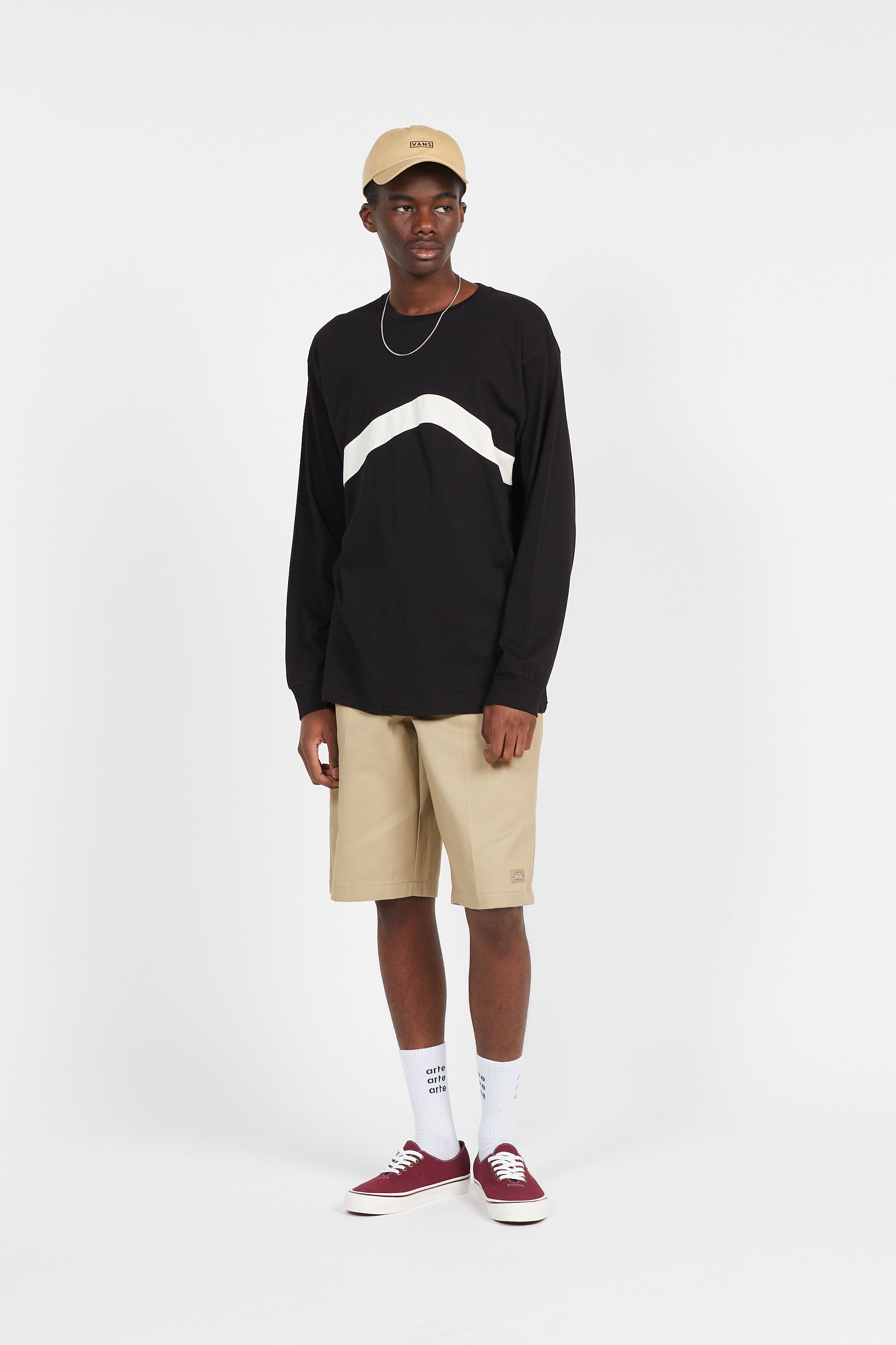 VANS T-shirt SIDESTRIPE BLOCK Noir