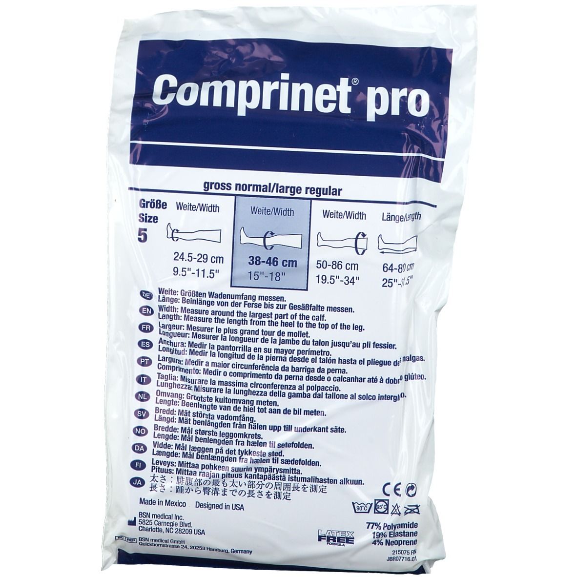 Comprinet® pro Strumpf oberschenkellang Gr. 5