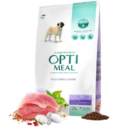 Ração seca Optimeal para cães de pequeno porte - Pato