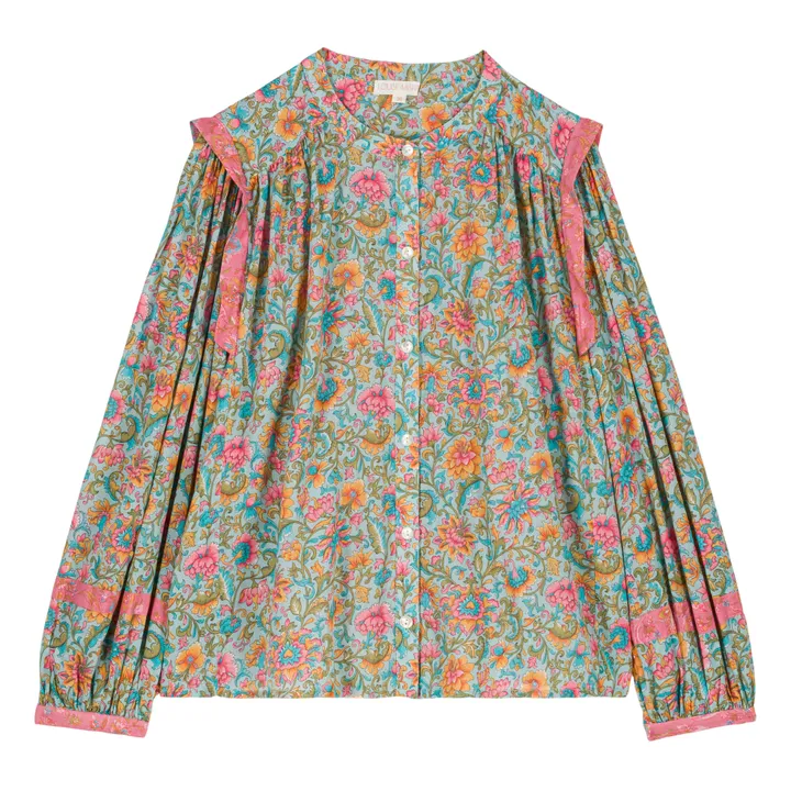 Louise Misha Blouse Jane Coton Bio - Collection Femme | Bleu