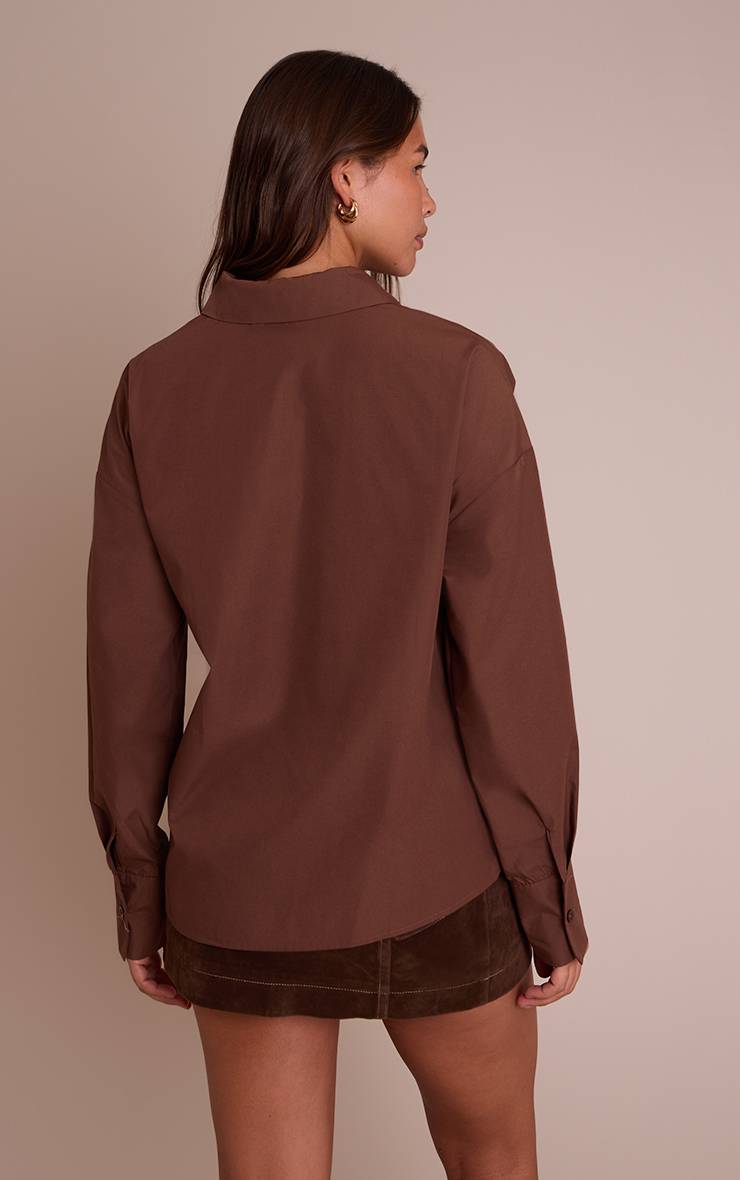 Chocolat Chemise Drapée Asymétrique