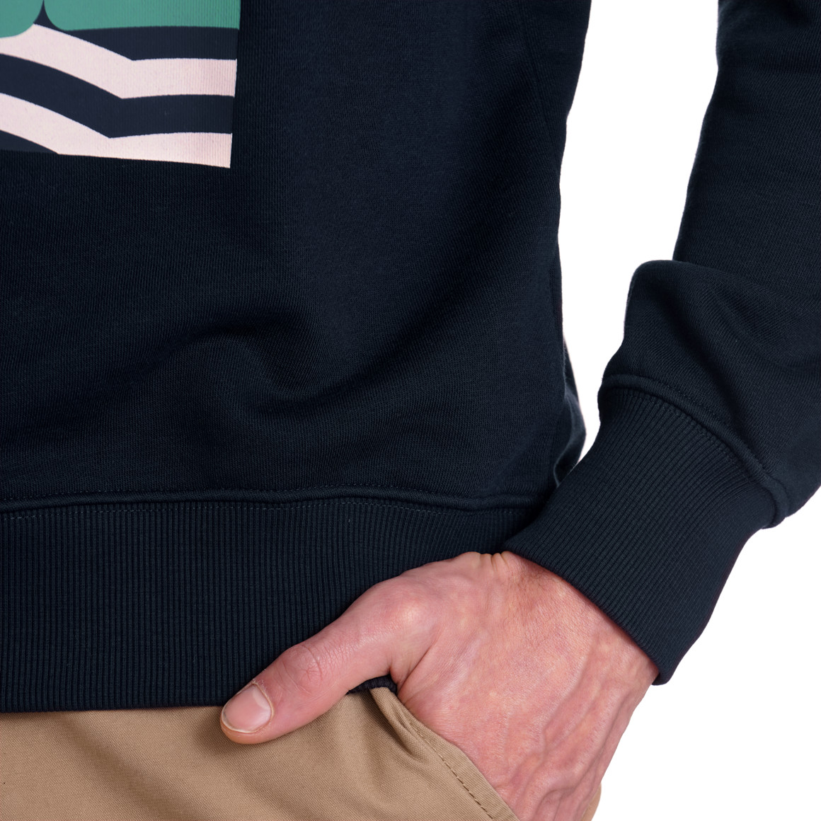 Jonas Nielsen Herren Sweatshirt mit großem Print dunkelblau
