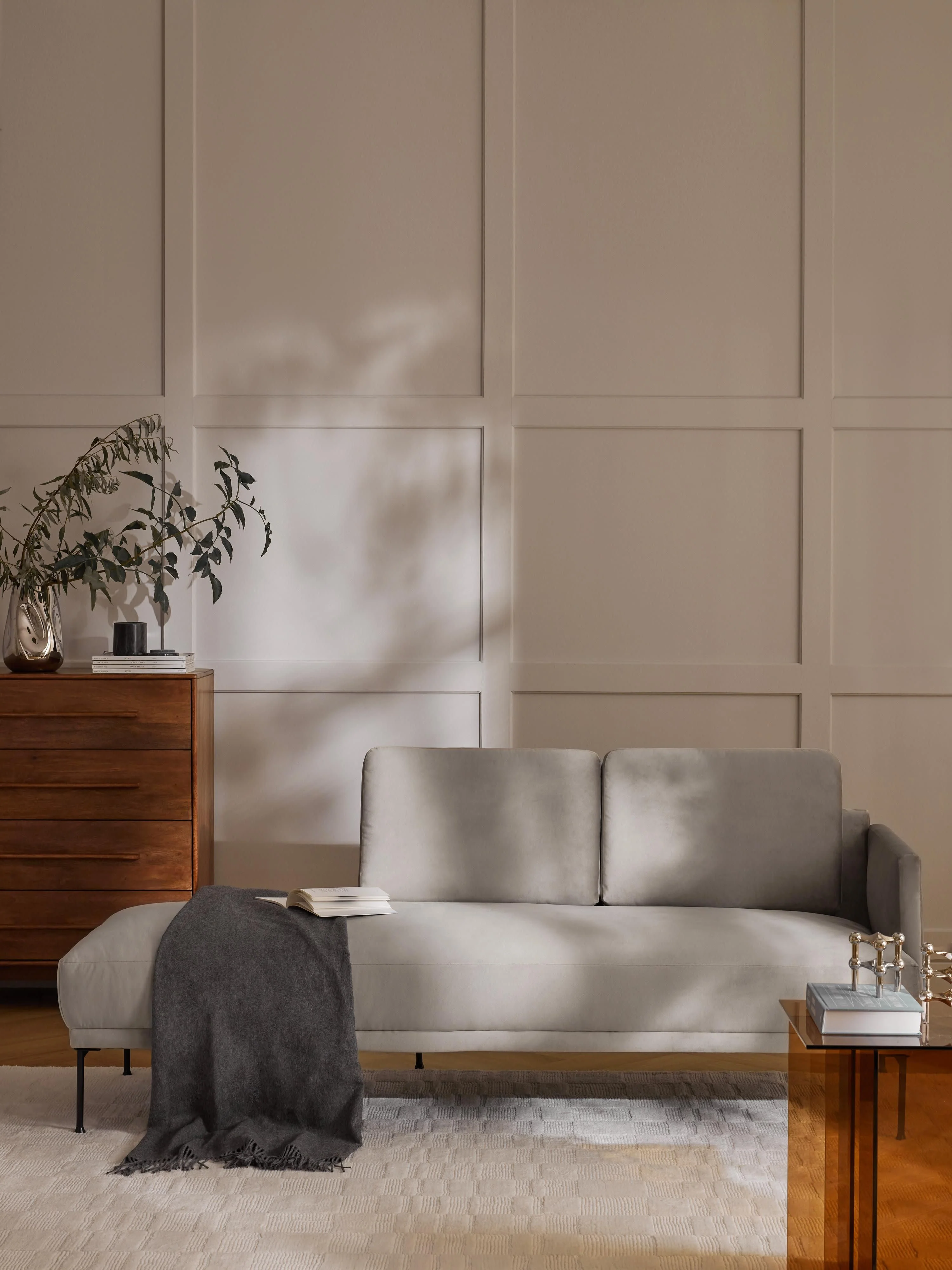 Fluwelen chaise longue Fluente