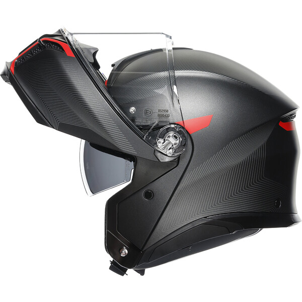 AGV - Casque Tourmodular Frequency Noir Mat / Rouge