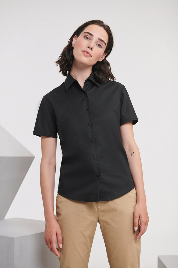 Russell Collection RU933F - Chemise Oxford Femme Manches Courtes