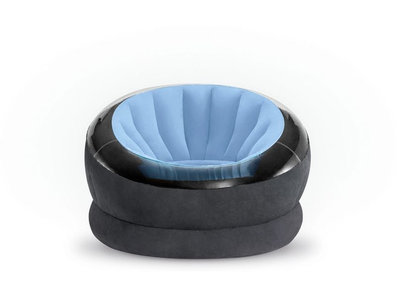 Intex Aufblasbarer Sessel Empire 112 x 109 cm, Blau, Schwar Bequemer Luftsessel