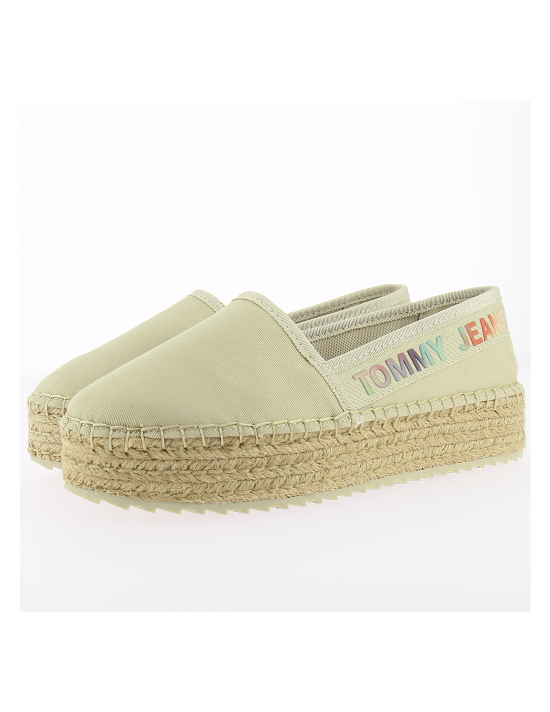 tommy hilfiger espadrilles femme tie dye branding esp, beige en corde