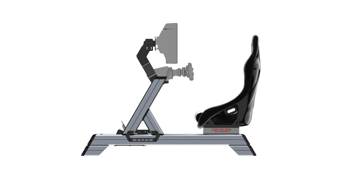 Res-TechSmart Cockpit + GT Seat racing simulator  (Zwart/grijs)
