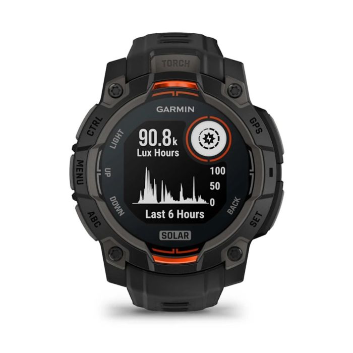 Garmin Unisex Ure Instinct 3 - 45 mm Solar Sort