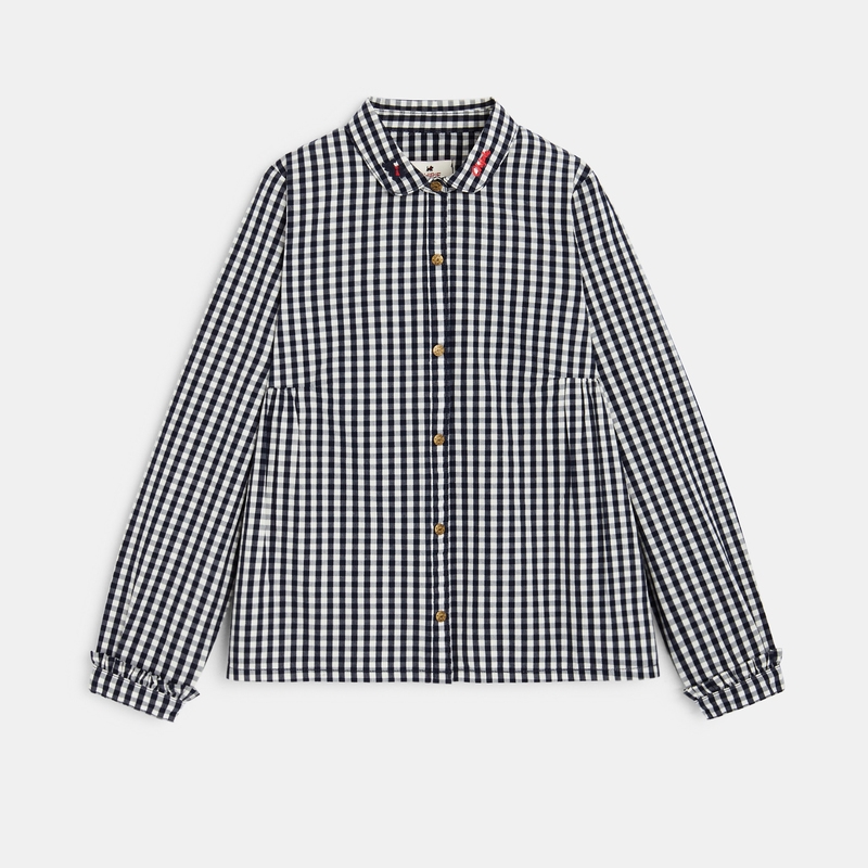 Chemise vichy Chipie bleue fille