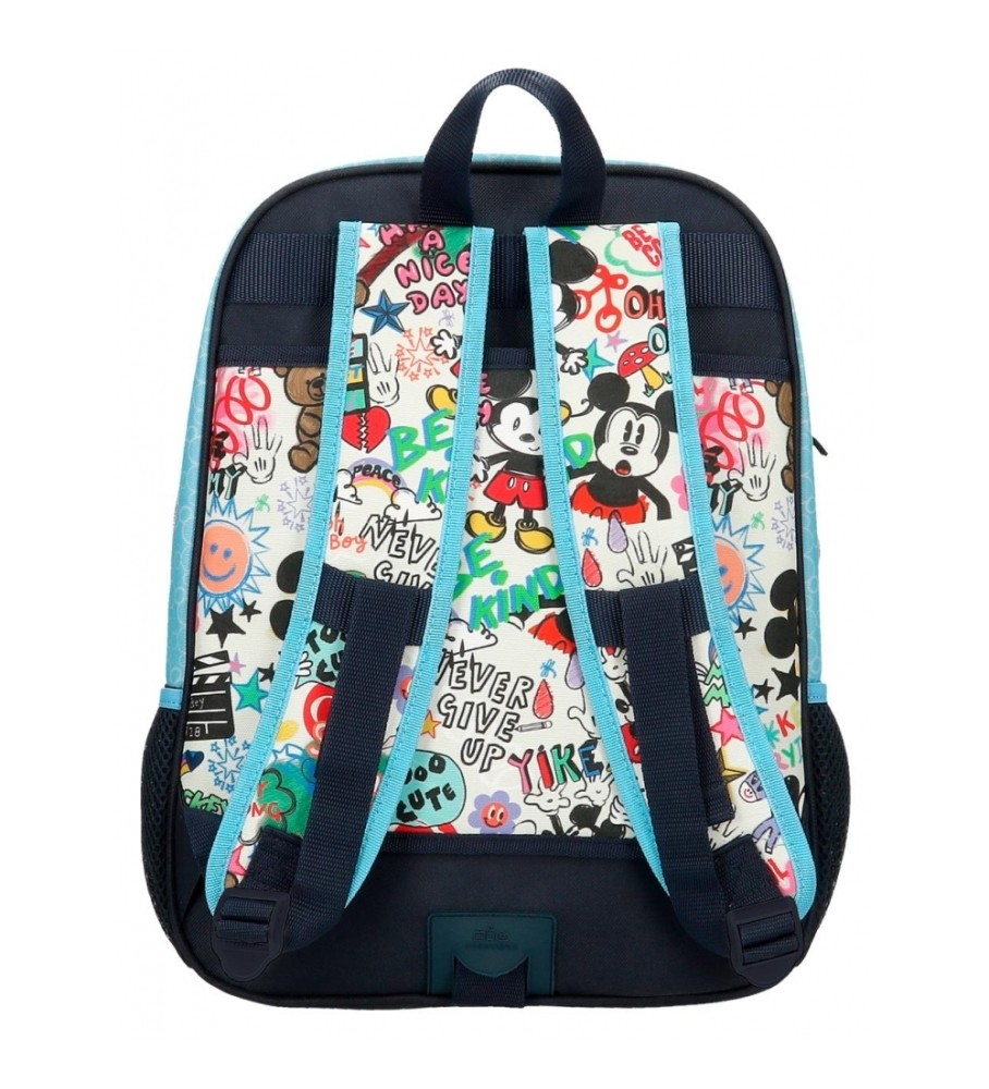 Mochila Disney Mickey Be Cool ajustável de 38 cm na cor azul