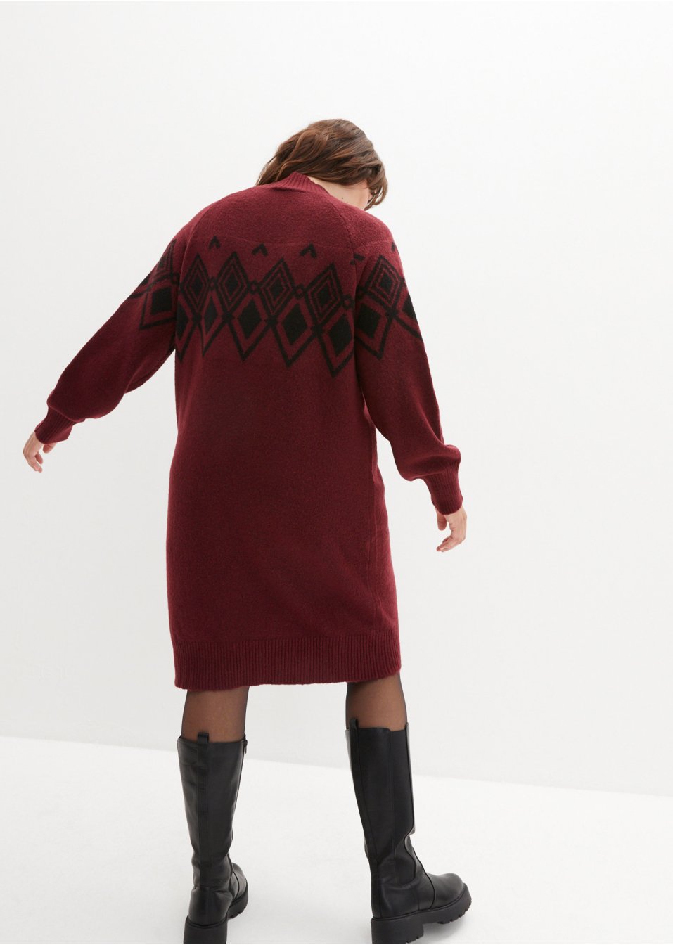 Robe en maille à motif norvégien