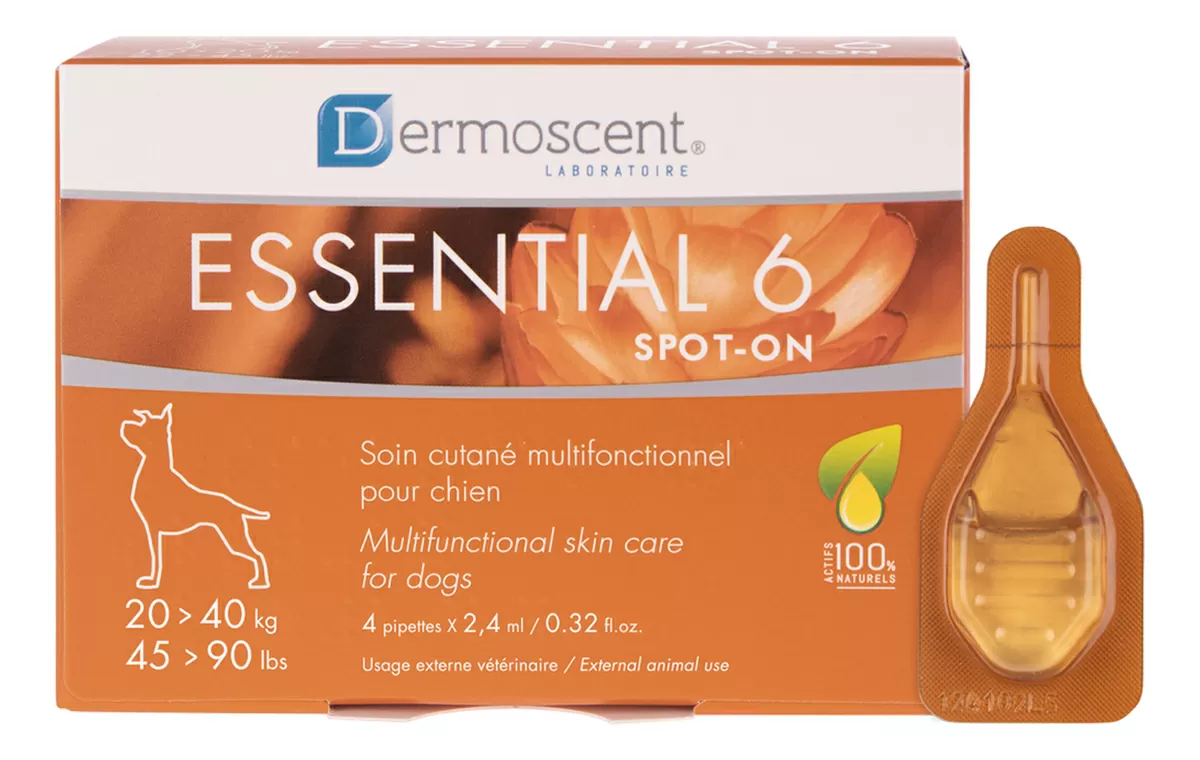 Nextmune Essential 6 Spot-on, hudpleje til hunde - 20-40 kg. - 4x2,4 ml.