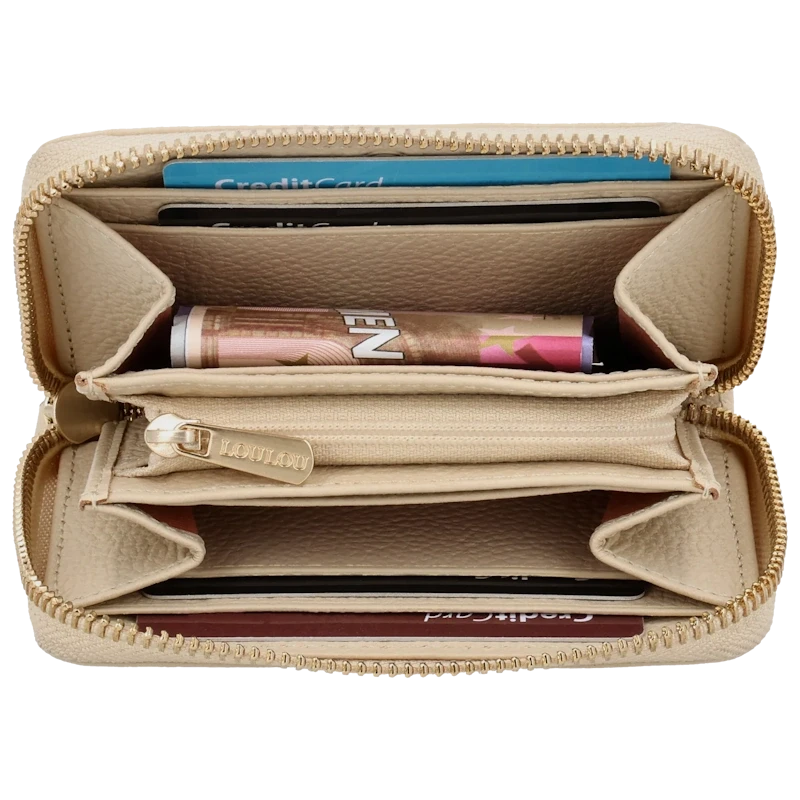 LouLou Essentiels Portemonnee RFID Petit Emilie Beige