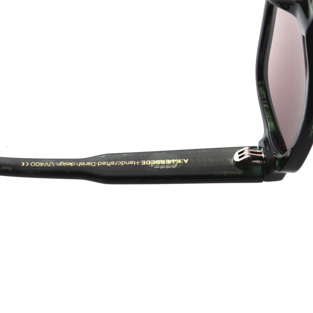 A. Kjærbede  Halo solbrille - Green Marble Transparent