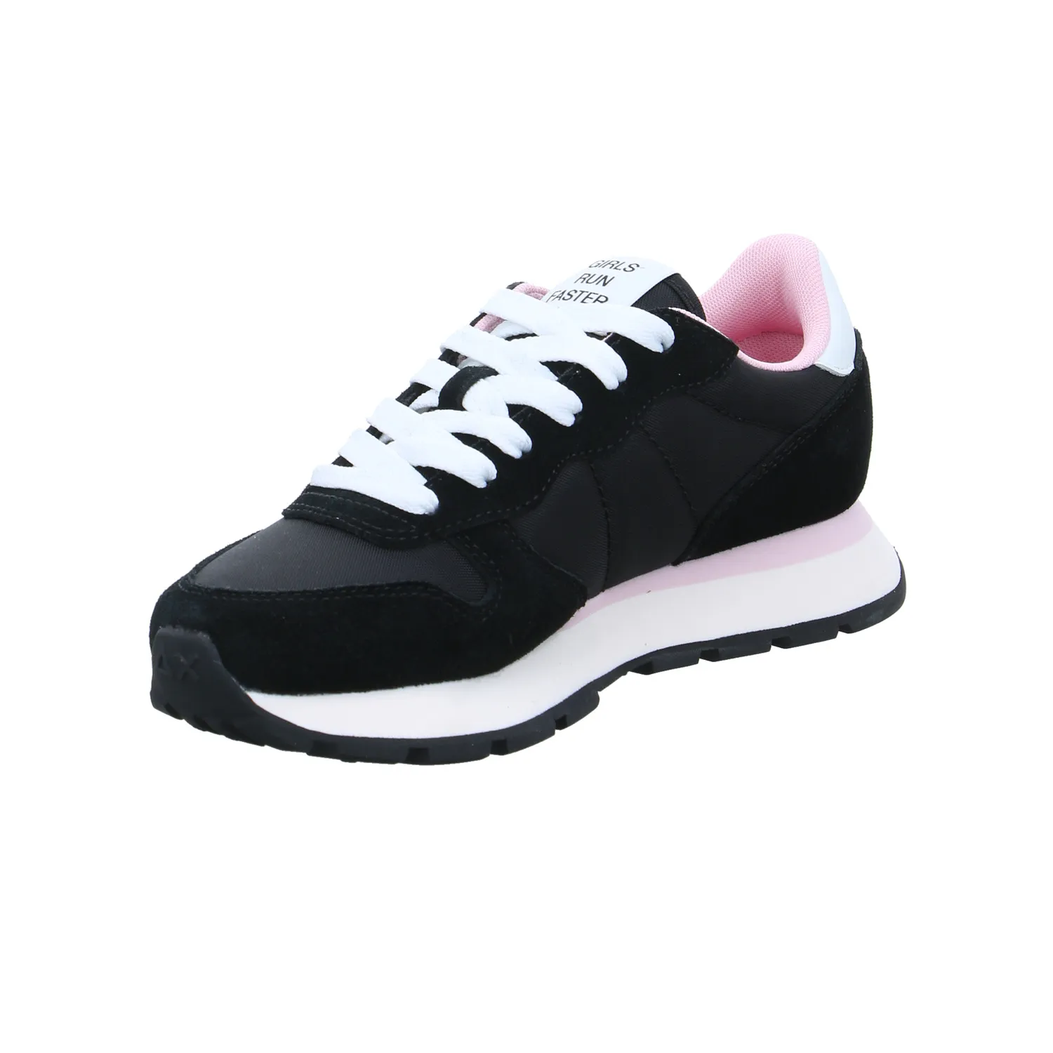 SUN68 Sneaker Schwarz Leder  mit Wechselfussbett
