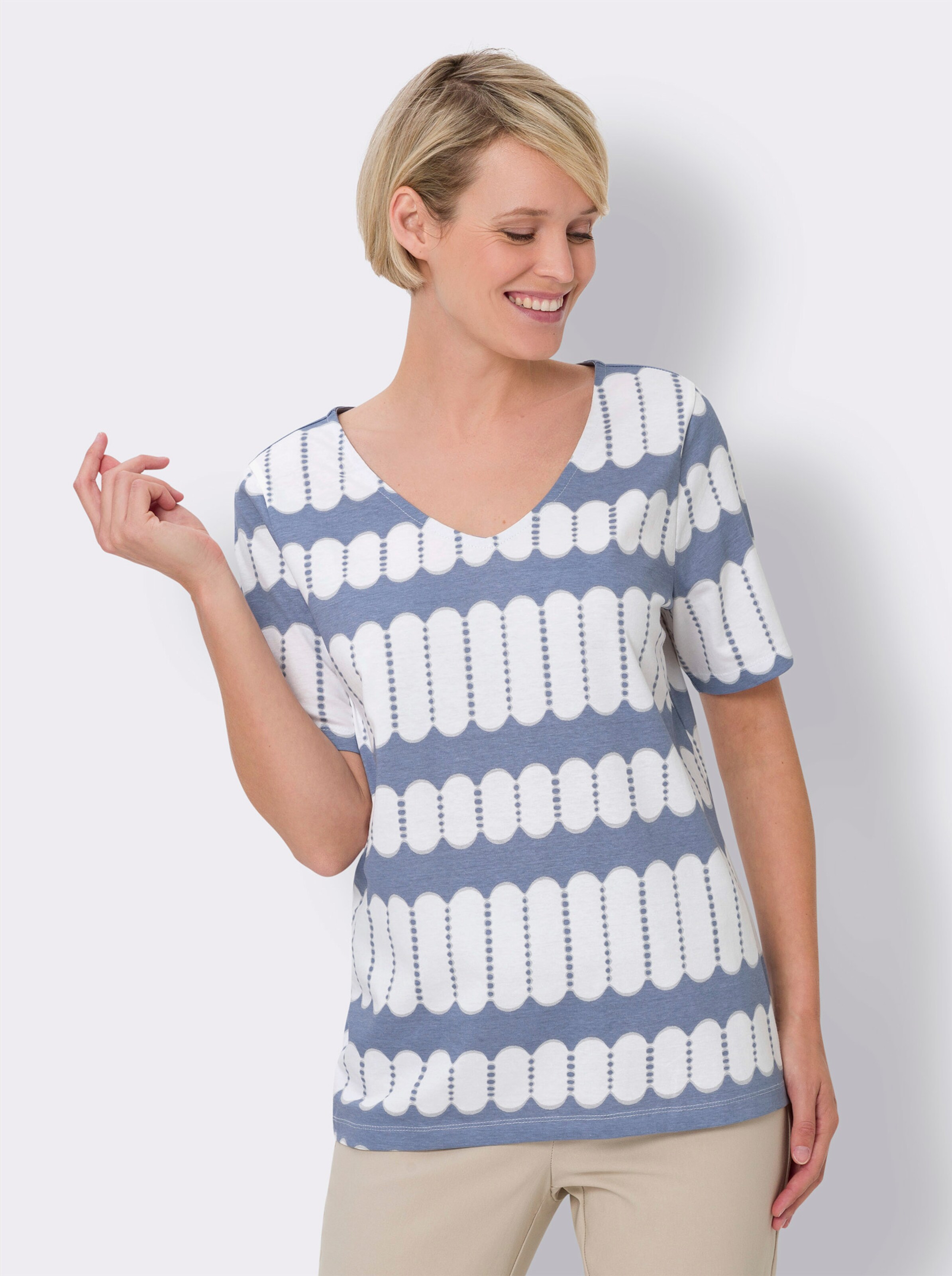 Kurzarmshirt aus reiner Baumwolle