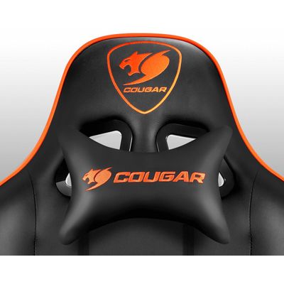 Fauteuil gamer ARMOR - accoudoirs réglables - Noir et orange