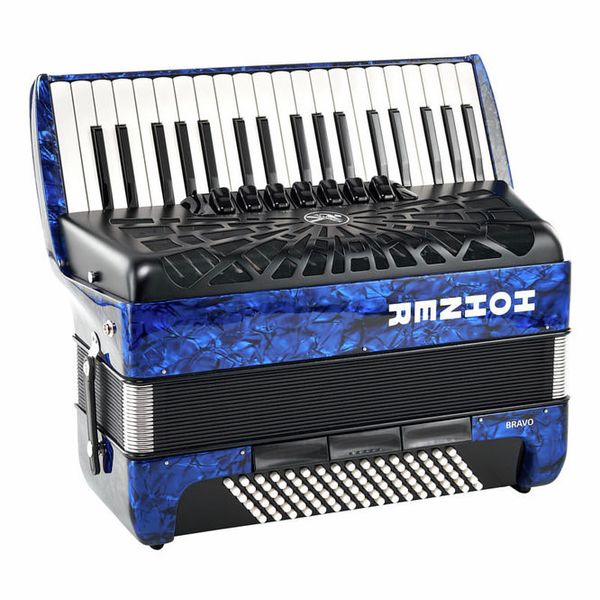 Hohner Bravo III 96 silent key blue