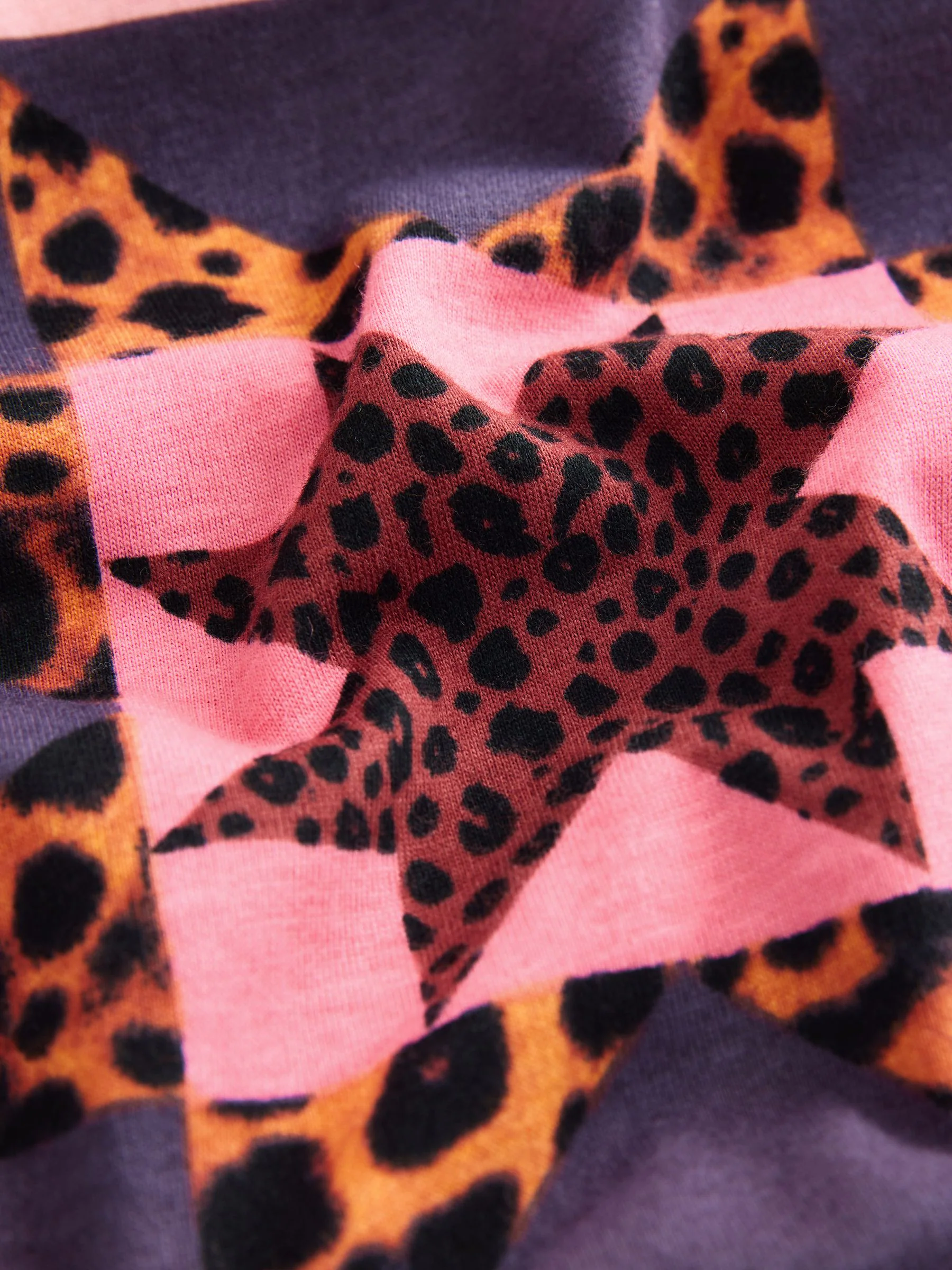 Roze ster - Pyjama met lange mouwen