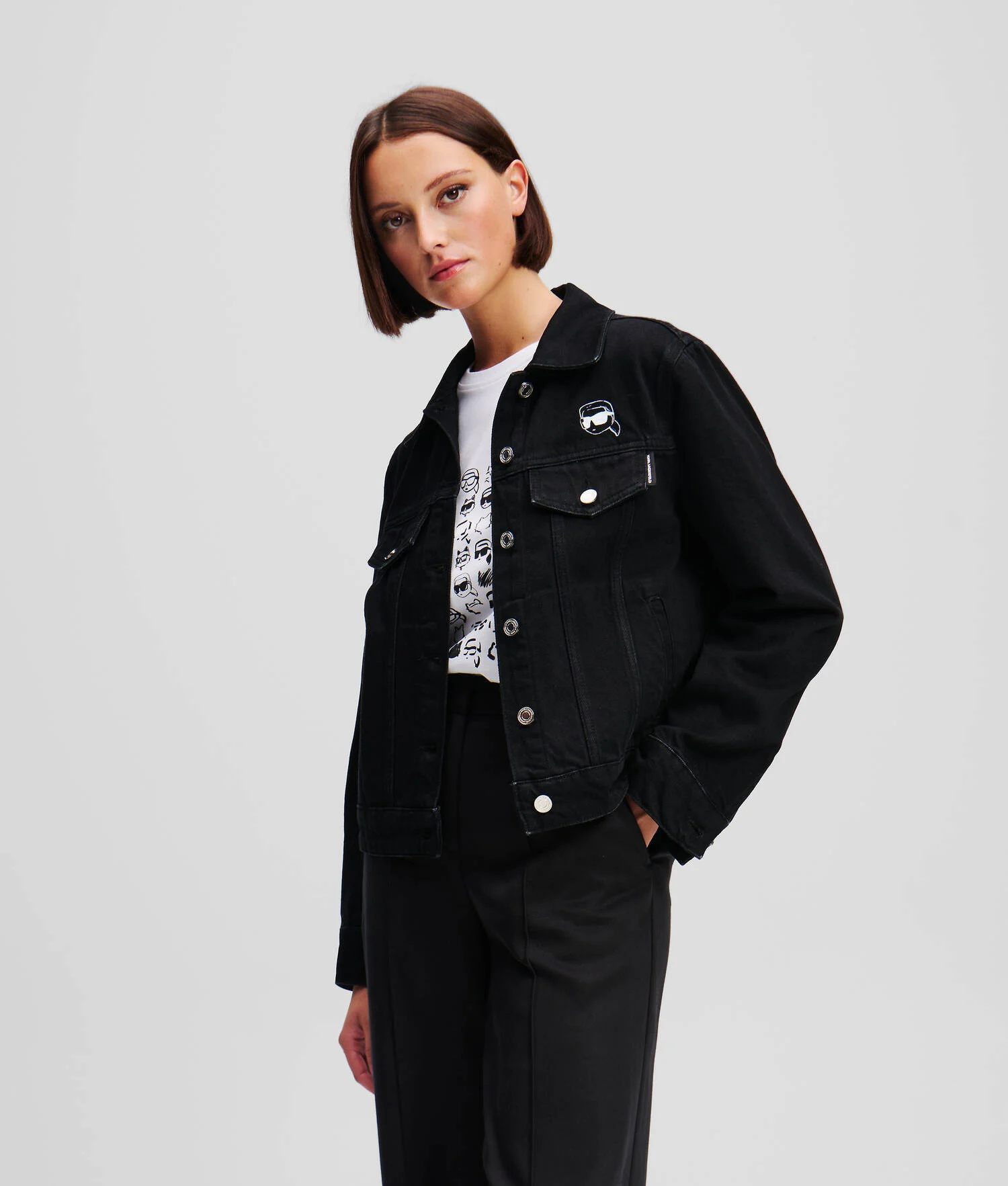VESTE EN JEAN IKON - Denim Noir