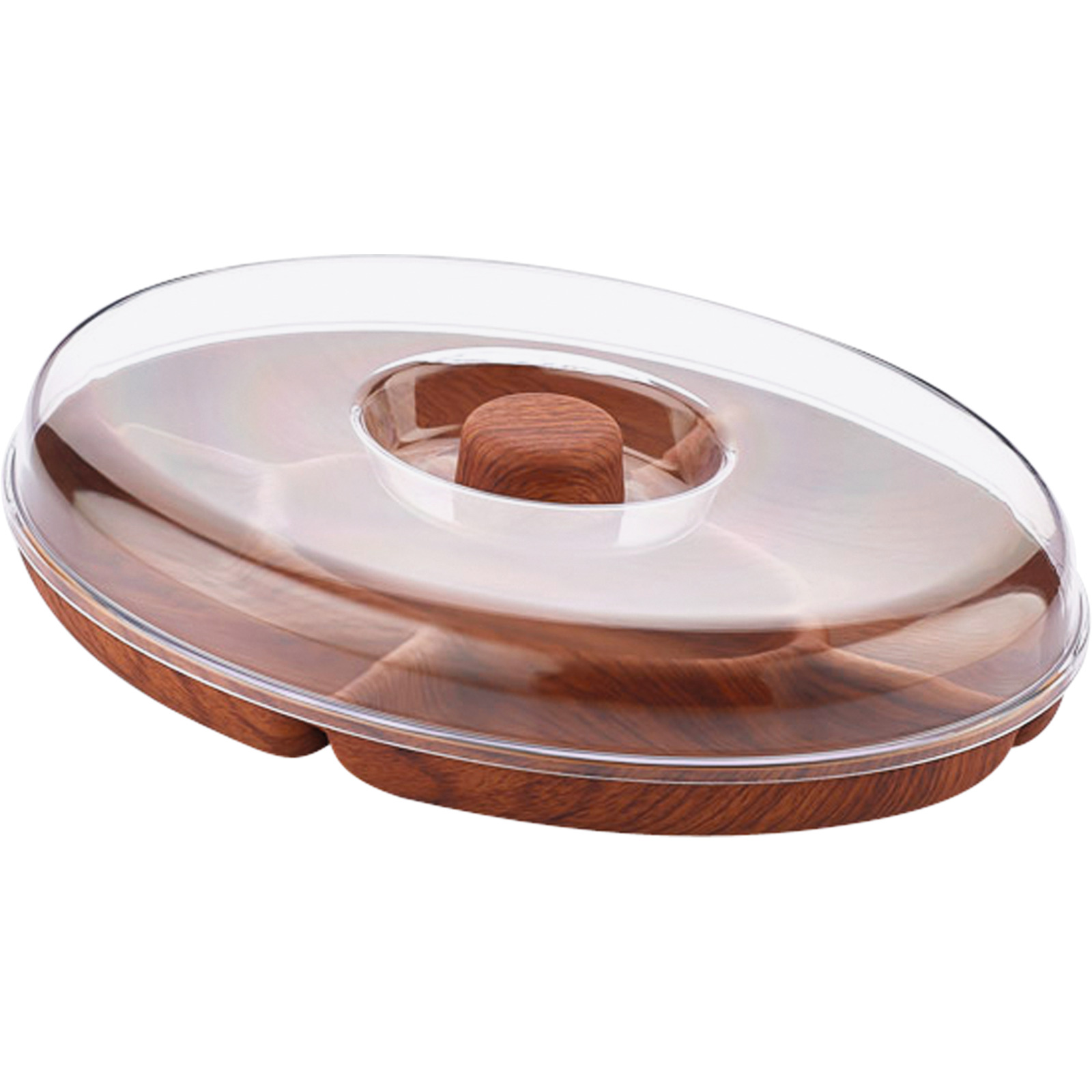Snack-/Apreoschale oval mit Deckel
