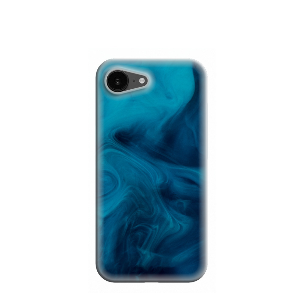 iPhone 16e Kunststoff Hülle Mystic Marmor - Blau