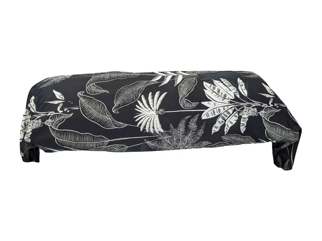 Taie de traversin 200x43 cm satin de coton CAYENNE noir Ebène