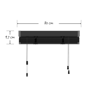 KARWEI aluminium jaloezie 50 mm matzwart (kleurnr. 320) 80x180 cm (bxh)