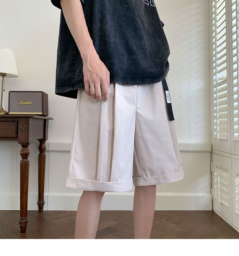 Nightbell - Hoge taille effen shorts