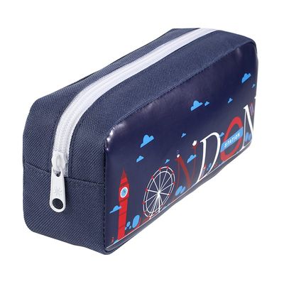 Trousse rectangulaire London - 1 compartiment - bleu - Viquel