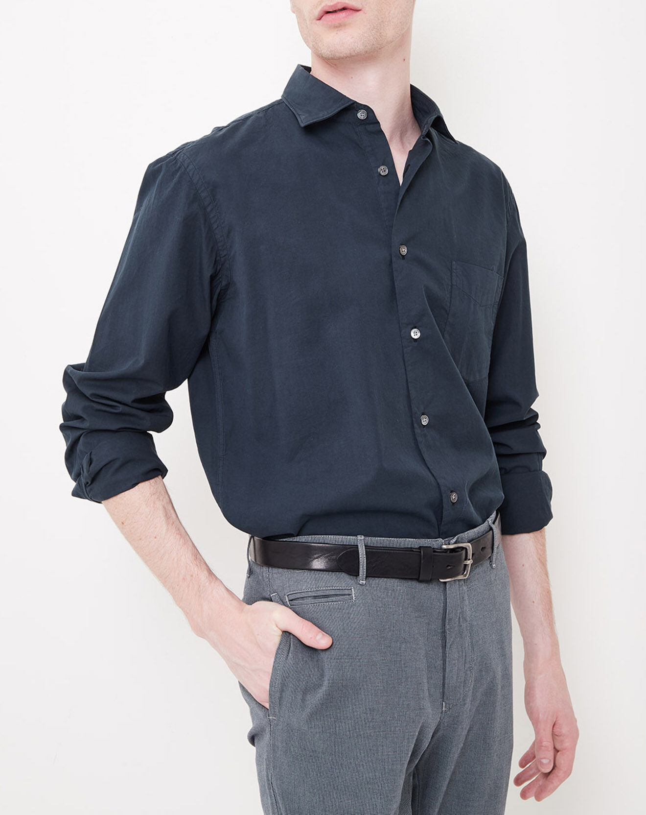 Hartford Chemise Regular Penn Pat marine
